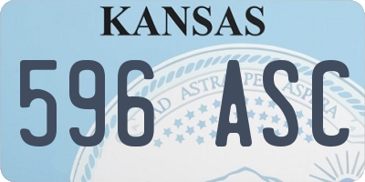KS license plate 596ASC