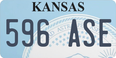 KS license plate 596ASE