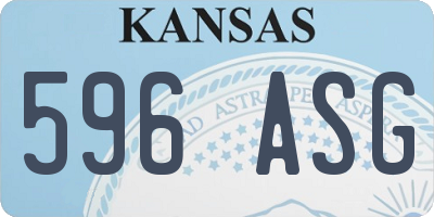 KS license plate 596ASG