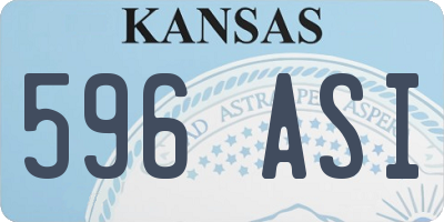 KS license plate 596ASI