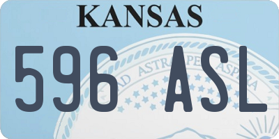 KS license plate 596ASL
