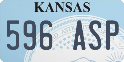 KS license plate 596ASP