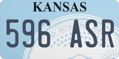 KS license plate 596ASR