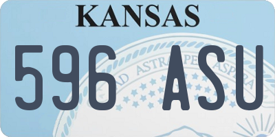 KS license plate 596ASU