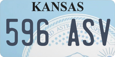 KS license plate 596ASV