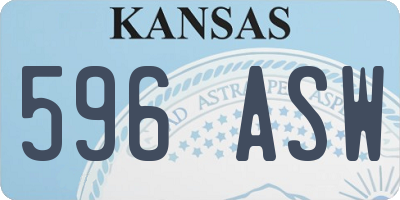 KS license plate 596ASW