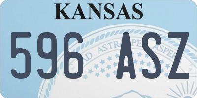 KS license plate 596ASZ