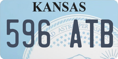 KS license plate 596ATB