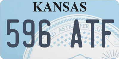 KS license plate 596ATF
