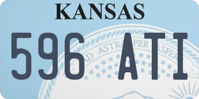 KS license plate 596ATI