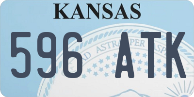 KS license plate 596ATK