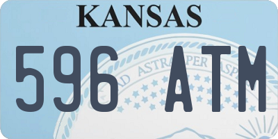 KS license plate 596ATM