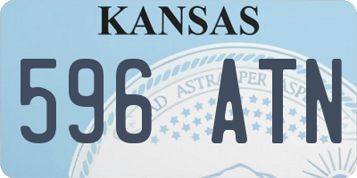 KS license plate 596ATN
