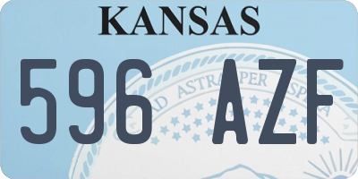 KS license plate 596AZF