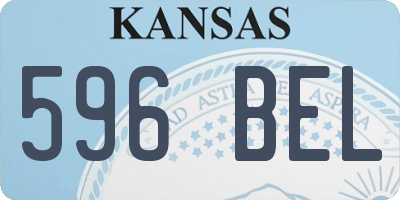 KS license plate 596BEL