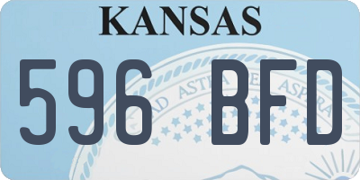 KS license plate 596BFD