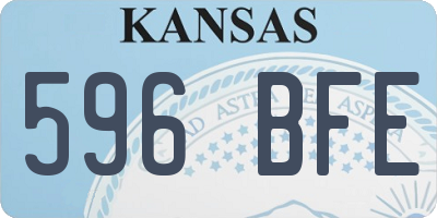 KS license plate 596BFE