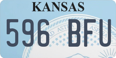 KS license plate 596BFU