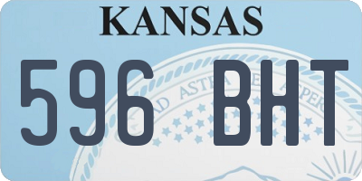 KS license plate 596BHT