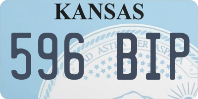 KS license plate 596BIP
