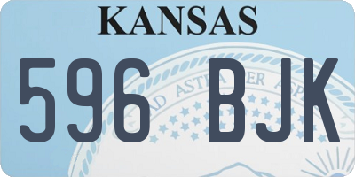 KS license plate 596BJK