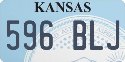 KS license plate 596BLJ