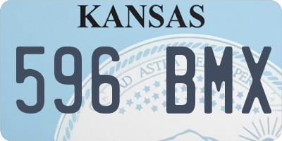 KS license plate 596BMX