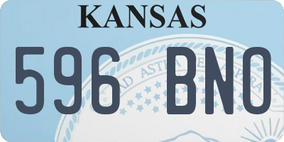 KS license plate 596BNO