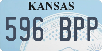 KS license plate 596BPP