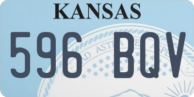 KS license plate 596BQV