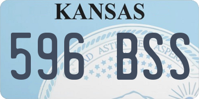 KS license plate 596BSS