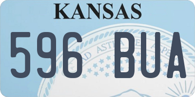 KS license plate 596BUA