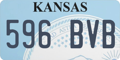 KS license plate 596BVB