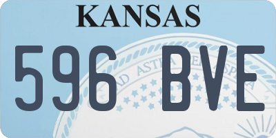 KS license plate 596BVE