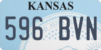 KS license plate 596BVN