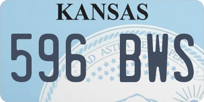 KS license plate 596BWS