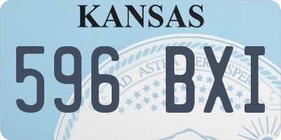 KS license plate 596BXI