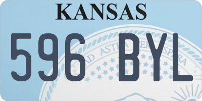 KS license plate 596BYL