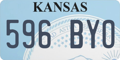KS license plate 596BYO