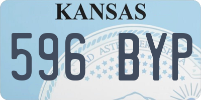 KS license plate 596BYP