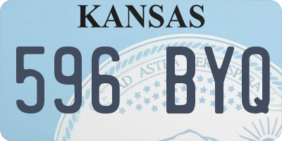 KS license plate 596BYQ