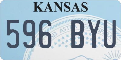 KS license plate 596BYU