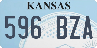 KS license plate 596BZA