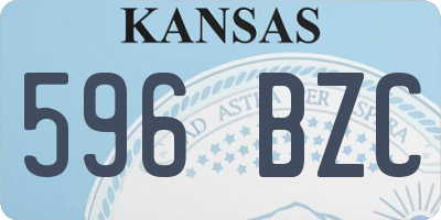 KS license plate 596BZC