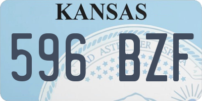 KS license plate 596BZF