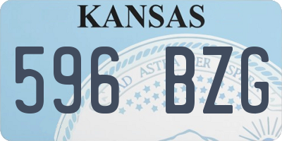 KS license plate 596BZG