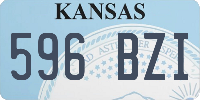 KS license plate 596BZI