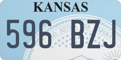 KS license plate 596BZJ