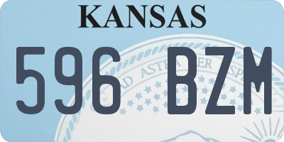 KS license plate 596BZM