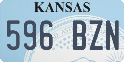 KS license plate 596BZN